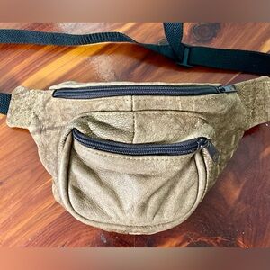 Fanny Pack Soft Brown Leather Made In Mexico Vintage